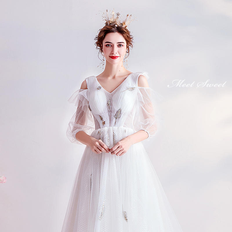 ウエディングドレス ウェディングドレス オフホワイト レース 結婚式 花嫁 ロングドレス ブライダル 二次会ドレス パーティードレス 披露宴 プリンセスドレス プリンセスラインドレス オフショルダー 大きいサイズ 前撮り 後撮り フォトウェディング wedding dress