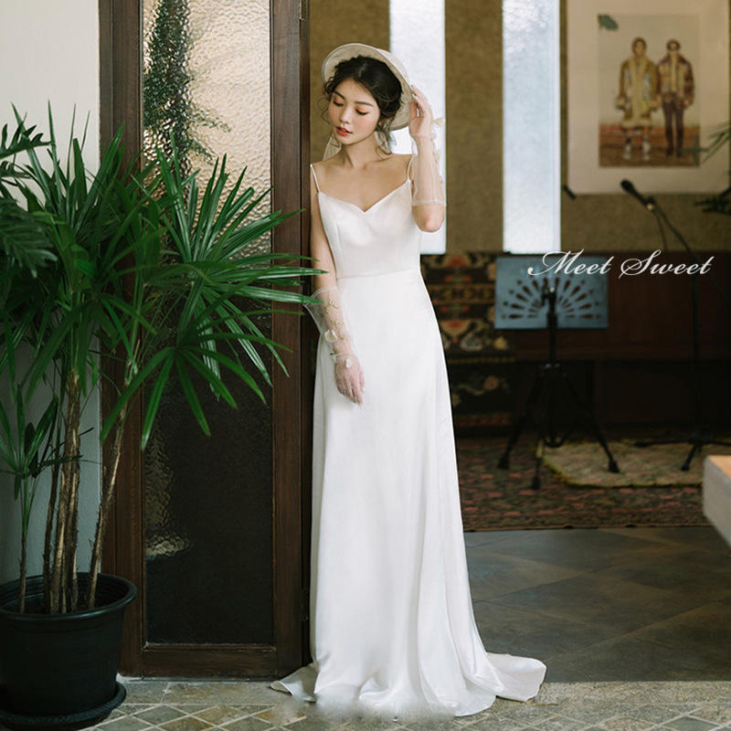 ウエディングドレス リゾートウェディング キャミソール ウェディングドレス 結婚式 二次会ドレス ハネムーンフォト 白ドレス オフホワイト 披露宴 前撮り 後撮り 花嫁ドレス カジュアル フォトウェディング wedding dress 海外挙式 小さいサイズ 1.5次会 フォト婚