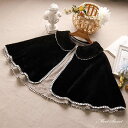 ウェディングケープ ウエディングケープ 黒 ブラック パール フォーマル セレモニー ブライダル 秋冬 結婚式 二次会 披露宴 演奏会 発表会 花嫁 前撮り パ...