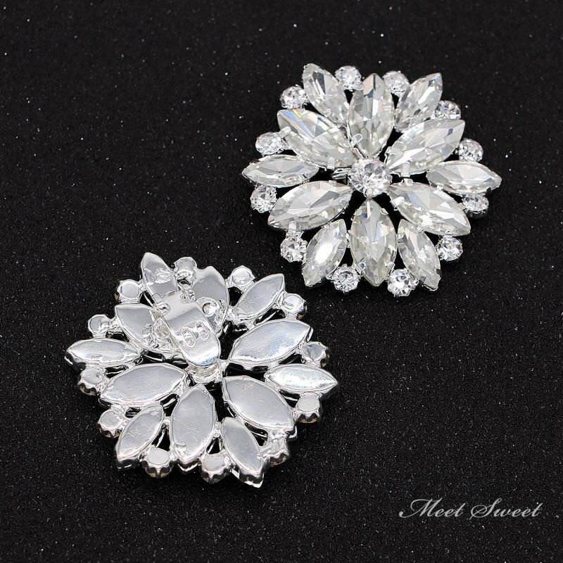 フラワー 花 シューズクリップ 2個1組 靴クリップ シュークリップ シューパーツ レディース ワンタッチ パンプス 結婚式 ウェディング ブライダル 花嫁グッズ