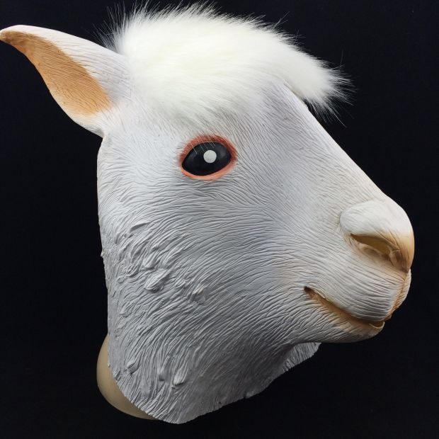 アルパカ 動物の頭部マスク 仮面 仮装コスプレ お面 かぶりもの パーティー ハロウィン 変装 クリスマス halloween