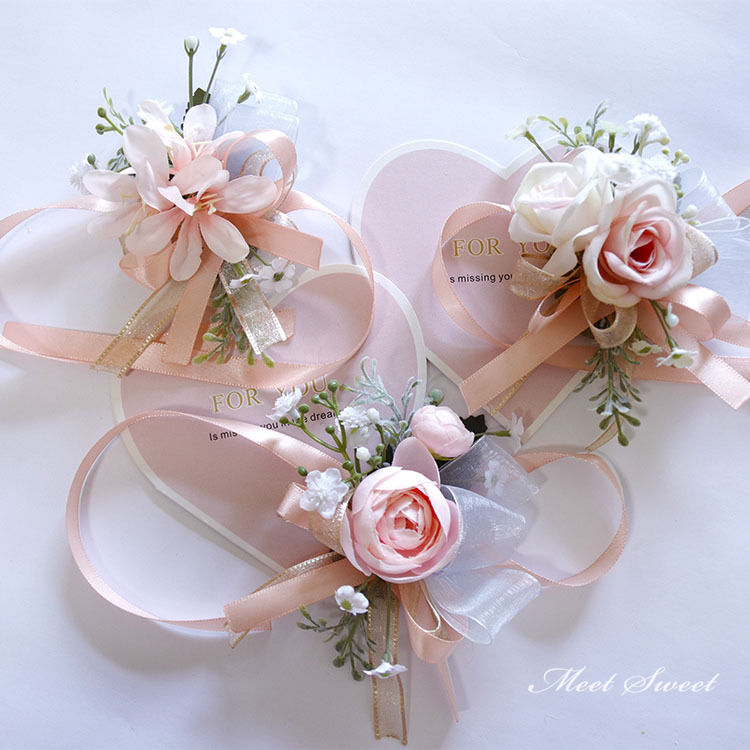ブートニア リストブーケ 6デザイン 二次会 結婚式 ウェディング 花嫁 新郎 介添え...