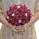 ウエディングブーケ 二次会 7色 フェイクパール 結婚式 シルクフラワー サテン 花嫁 披露宴 造花 ブライダルブーケ ウェディング 海外挙式