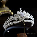 ティアラ クラウン ウエディングヘッドドレス 王冠 ウェディングヘアアクセサリー 花嫁小物 結婚式 披露宴 ブライダル 二次会 前撮り パーティー ゴージャス