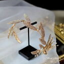 ウェディングアクセサリー カチューシャ ウエディングヘッドドレス 髪飾り ゴールド 花嫁 結婚式 披露宴 ブライダル 二次会 前撮り パーティー 演奏会 発表会