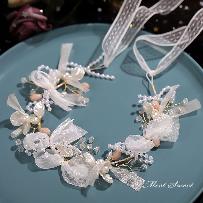 ヘッドドレス ヘアバンド ウエディング カチューシャ リボン 髪飾り 花嫁 ウェディング 結婚式 発表会 演奏会 披露宴 ブライダル パーティー 二次会 チュール