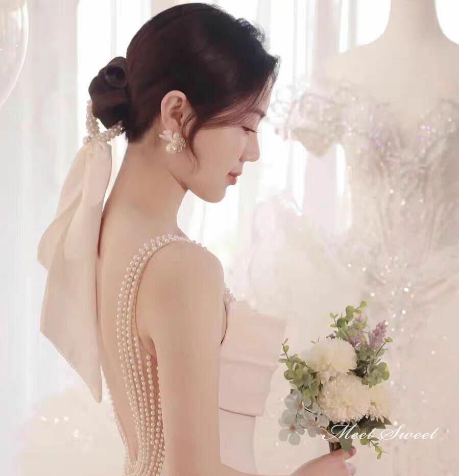 【P5倍★BLACK FRIDAY限定】ウェディング ヘアリング ウエディングヘッドドレス リボン サテン ホワイト 花嫁 結婚式 披露宴 ブライダル 二次会 ...