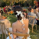 ウェディングヘアバンド フラワー ウエディングヘッドドレス オフホワイト 白 パール 花嫁 結婚式 披露宴 ブライダル 二次会 前撮り パーティー 演奏会 発表...