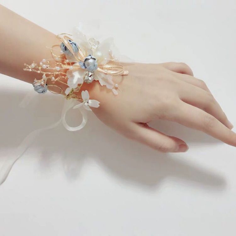 リストブーケ フラワー 結婚式 腕飾り ブライダル 花嫁用 腕花 ウェディング小物 披露宴 前撮り ブライズメイド 可愛い 二次会 結婚式 花嫁 フラワー