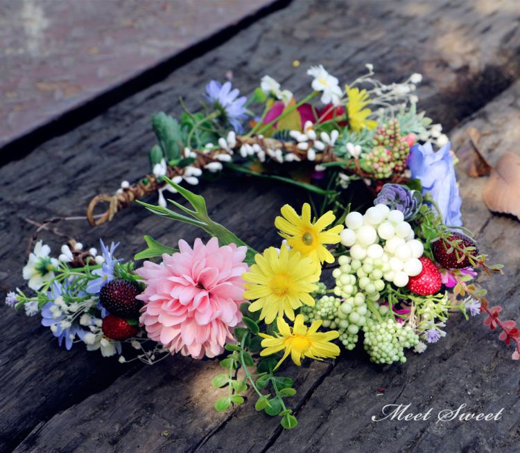 ウェディング 花冠 ビーチフォト ヘッドドレス 花かんむり 造花 髪飾り 花輪 大人 子供用 リゾート 旅行 花嫁 二次会 結婚式 フェス カラフル ハワイ