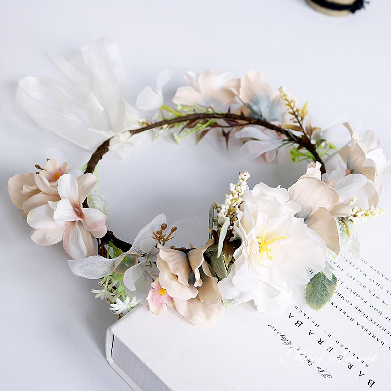 ウェディング 花冠 前撮り 花かんむり 花輪 リゾート ヘッドドレス 髪飾り 花嫁 大...