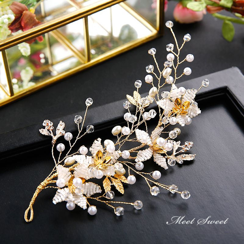 ミートスウィートのアクセサリー 髪留め 小枝 ヘッドドレス ヘアピン ヘッドピース ビジュー 花 フラワー ウェディング 結婚式 ブライダル ヘッドアクセサリー 和装 着物 花嫁 髪飾り ヘアアクセサリー ブライダルアクセサリー ウェディング小物 披露宴 二次会 前撮り｜アングル2