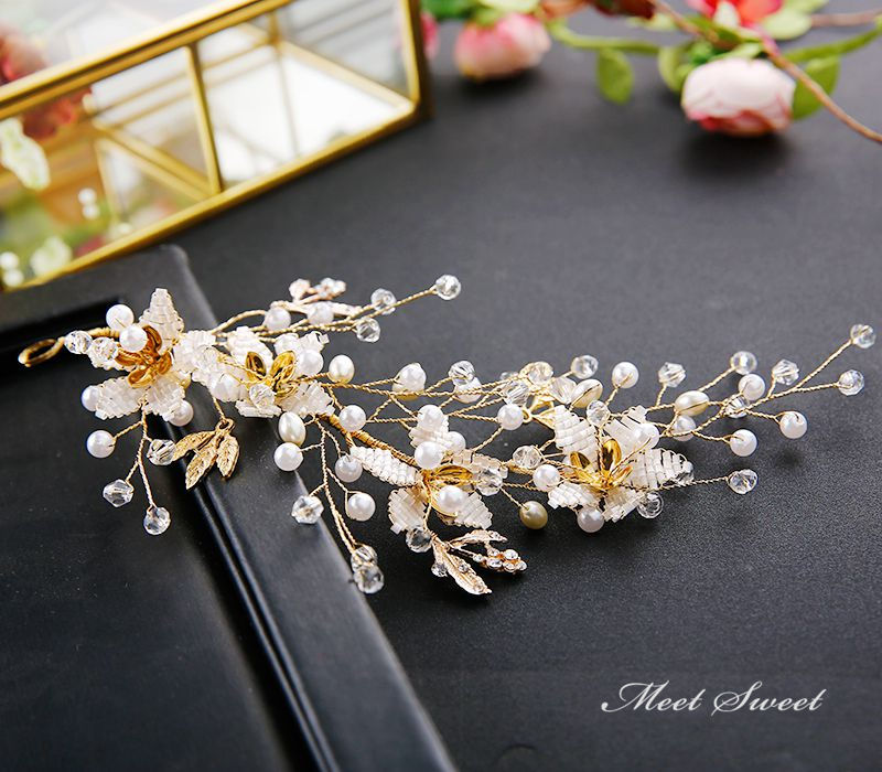 ミートスウィートのアクセサリー 髪留め 小枝 ヘッドドレス ヘアピン ヘッドピース ビジュー 花 フラワー ウェディング 結婚式 ブライダル ヘッドアクセサリー 和装 着物 花嫁 髪飾り ヘアアクセサリー ブライダルアクセサリー ウェディング小物 披露宴 二次会 前撮り｜アングル3