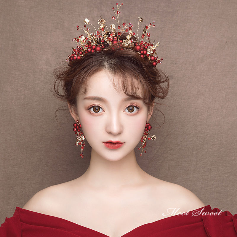 【P5倍★BLACK FRIDAY限定】ティアラ+イヤリング ウェディング小物 ヘアアクセサリー ヘッドドレス 結婚式 二次会 披露宴 花嫁 ブライダル ウエデ...