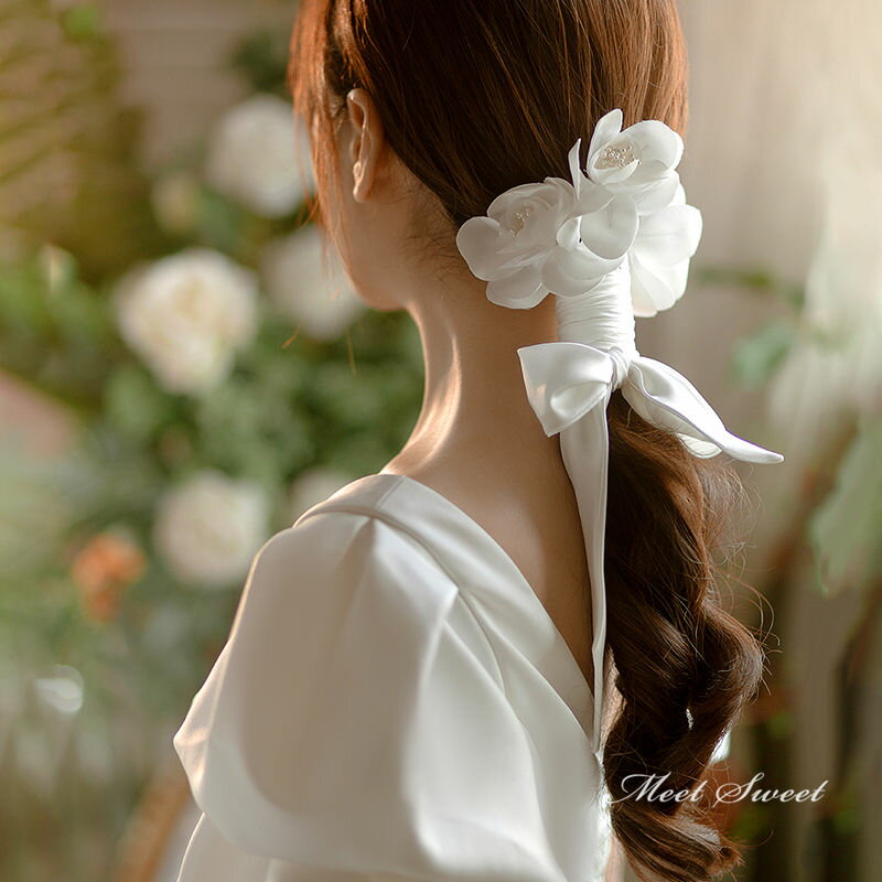 【P5倍★BLACK FRIDAY限定】即納 ブライダルヘアコサージュ 花 ウェディング小物 ウェディングヘッドドレス ウェディングヘアアクセサリー フラワー ...