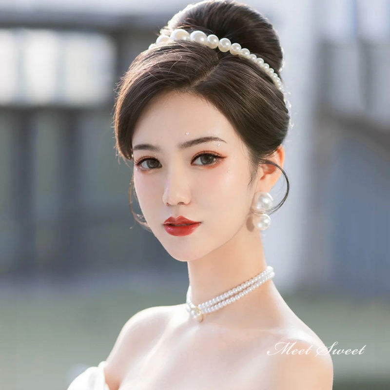 【P5倍★BLACK FRIDAY限定】パール ネックレス カチューシャ 結婚式 ウェディング 二次会 お呼ばれ パーティー 披露宴 フォマール パールカチュー...