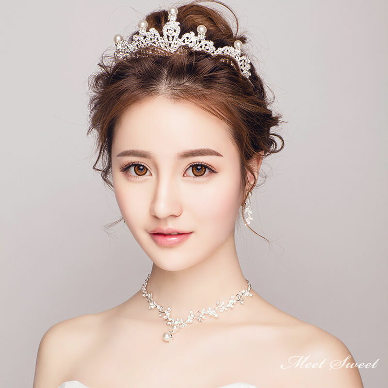 ウェディングヘッドドレス ヘアアクセサリー セール ティアラ ネックレス 結婚式 二次会 披露宴 花嫁 ブライダル 発表会 ウエディングアクセサリー パーティー