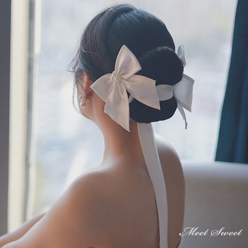 【P5倍★BLACK FRIDAY限定】ヘッドドレス リボン ウエディング レッド ホワイト 髪飾り 花嫁 ウェディング 結婚式 披露宴 ブライダル パーティー...