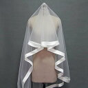 ウェディングベール 4cm広いリボンカット ウエディングベール シンプル ヴェール ミドル/ロング丈 ブライダル小物 結婚式 二次会 披露宴 海外挙式 前撮り ...