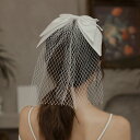 ヘッドドレス ヘアアクセサリー ウェディング 結婚式 チュール サテンリボン ブライダル 髪飾り リボン 大ぶり 花嫁 ブライダル 二次会 ウエディングベール