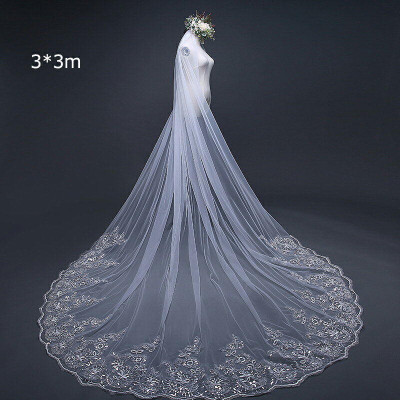 4サイズ ウェディングベール ウエディングベール レース ヴェール ロングベール ブライダル小物 結婚式 二次会 披露宴 海外挙式 教会式 チャペル式 エレガント