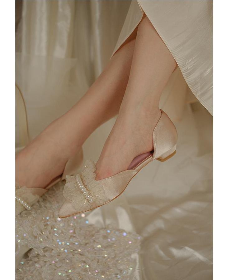 ウェディングシューズ セパレートパンプス ウエディングシューズ 1cmヒール 結婚式 花嫁 ブライダル 二次会 パーティー 披露宴 発表会 演奏会 卒業式 前撮り