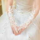 ロング 結婚式 ウエディンググローブ 安い ブライダルグローブ 花嫁 ロンググローブ 手袋 二次会 パーティー ウェディング手袋 フィンガーレス 刺繍 その1