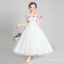 子供ドレス 女の子 発表会 フォーマル フラワー 結婚式 子供ドレス ホワイト ワンピース 子ども キッズドレス キッズ 子供服 パーティドレス フォーマルドレス
