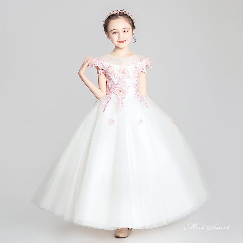 子供ドレス 女の子 発表会 フォーマル ピアノ 結婚式 子供ドレス フラワー 子ども ドレス キッズドレス 子供服 パーティドレス フォーマルドレス ロングドレス
