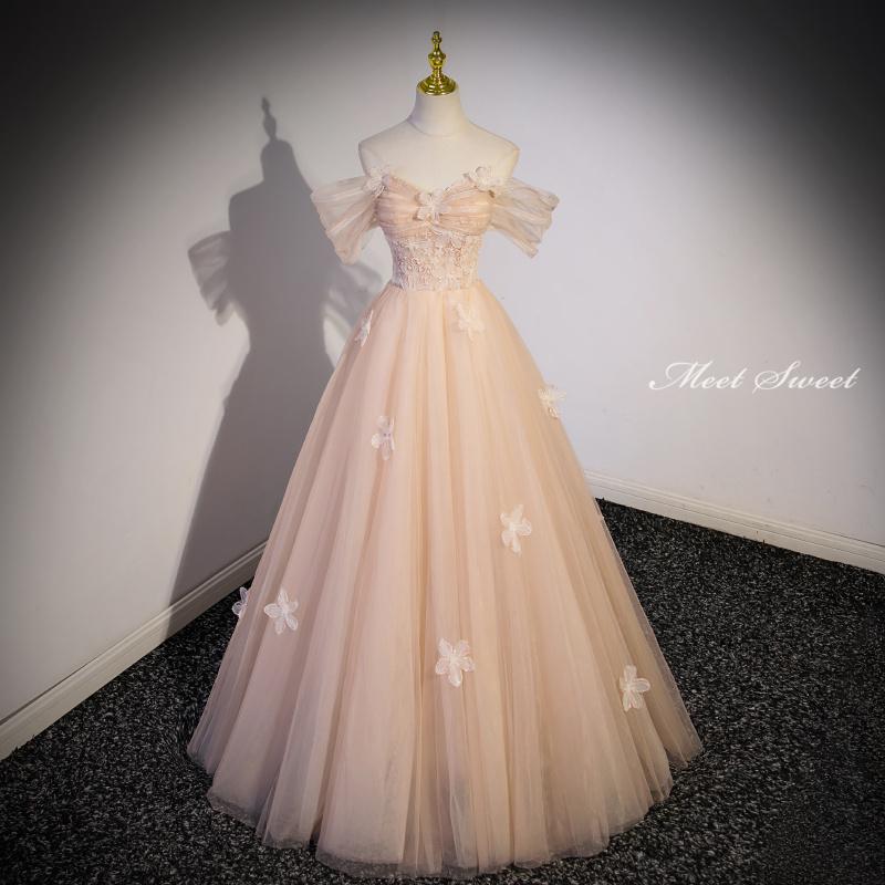 カラードレス ロングドレス シャンパン Aラインドレス 結婚式 二次会 発表会 演奏会 ウェディングドレス ウエディングドレス オフショルダー イブニングドレス パーティードレス ステージドレス 披露宴 コンクール ブライダル フォーマルドレス 演奏会用ロングドレス