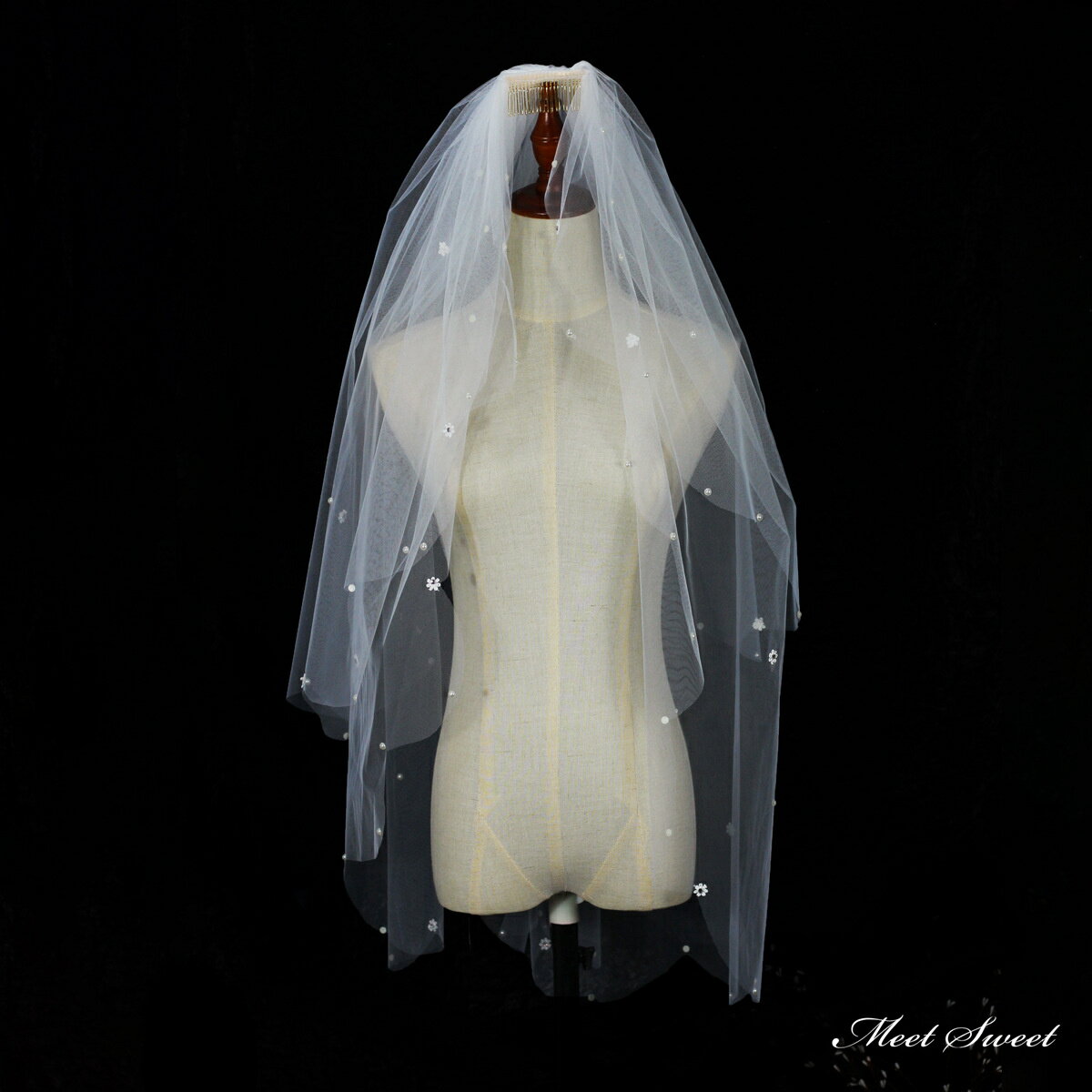 ウエディングベール ウェディングベール ミドルベール ミディアムベール ブライダル 結婚式 二次会 披露宴 花嫁 海外挙式 前撮り フェイスアップベール ヘアアクセサリー ベールアップ ベールダウン ヘッドアクセサリー 花嫁小物 結婚パーティー オフホワイト