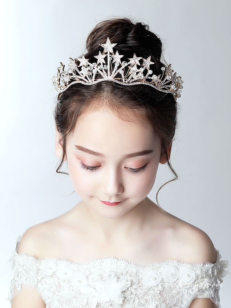 誕生日ティアラ 子供 髪飾り キラキラ 発表会 クラウン 王冠 ヘッドドレス 結婚式 キッズ 星 ヘアアクセサリー 誕生日 パーティー スター プリンセス 結婚式