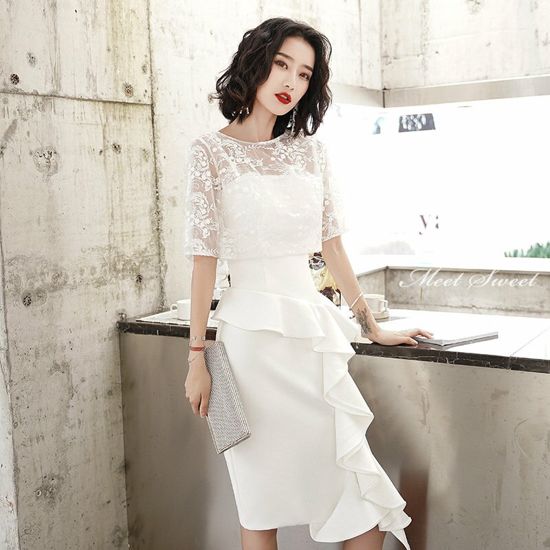 カラードレス 2点セット カクテルドレス パーティードレス フォーマルドレス ホワイト ベアトップ ケープ ミニドレス ミディアムワンピース イブニングドレス ゲストドレス ウェディングドレス ウエディングドレス 女子会 同窓会 セレモニー 入学式 卒業式 披露宴