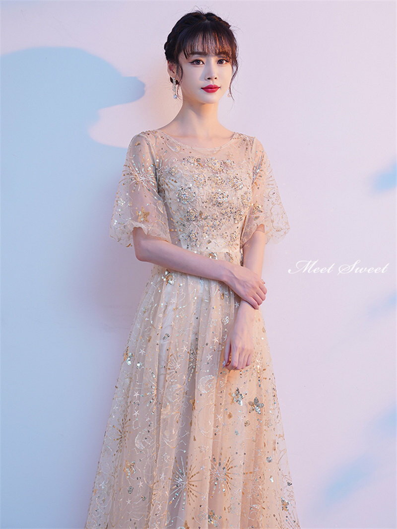 カラードレス ファスナー ゴールド パーティードレス フォーマルドレス ロングドレス Aラインドレス 結婚式 二次会 発表会 コンサート コンクール パススリープ ゲストドレス ウェディングドレス ウエディングドレス 女子会 同窓会 セレモニー 入学式 卒業式 披露宴