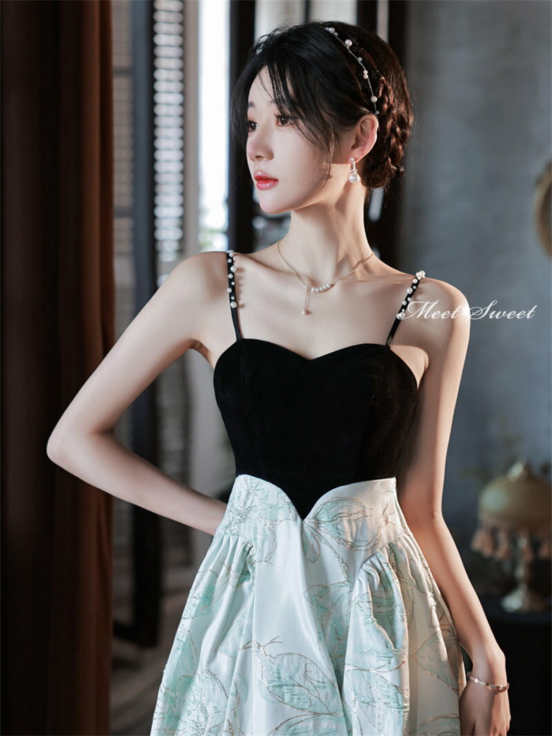 カラードレス ファスナー パーティードレス フォーマルドレス ミモレ丈ドレス ノースリーブ 結婚式 二次会 発表会 演奏会 ボタニカル柄 ファッション おしゃれ ゲストドレス ウェディングドレス ウエディングドレス イブニングドレス 袖なし 披露宴 Aラインドレス