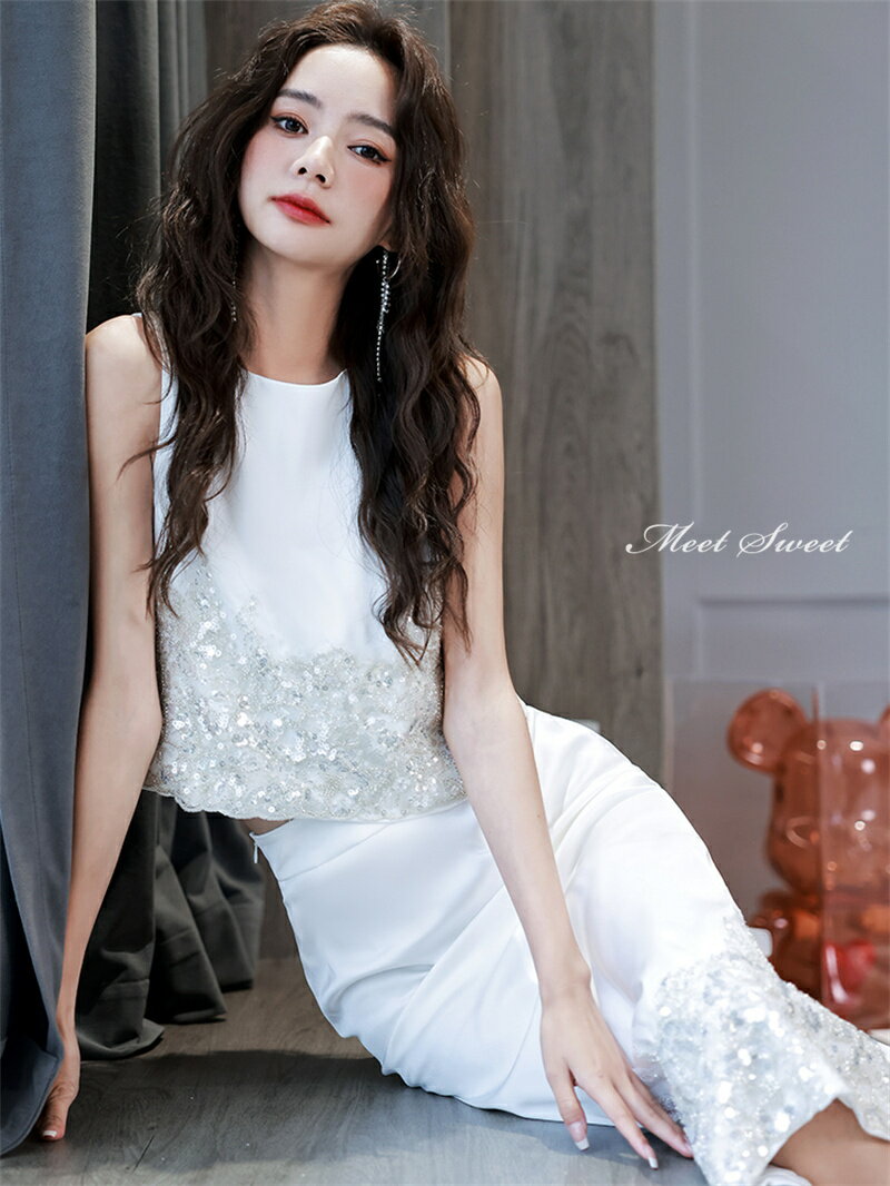 カラードレス ファスナー パーティードレス フォーマルドレス ロングドレス ノースリーブ ホワイト 結婚式 二次会 発表会 スレンダードレス ミモレドレス お洒落 ゲストドレス ウェディングドレス ウエディングドレス イブニングドレス 演奏会 披露宴 マーメイドドレス