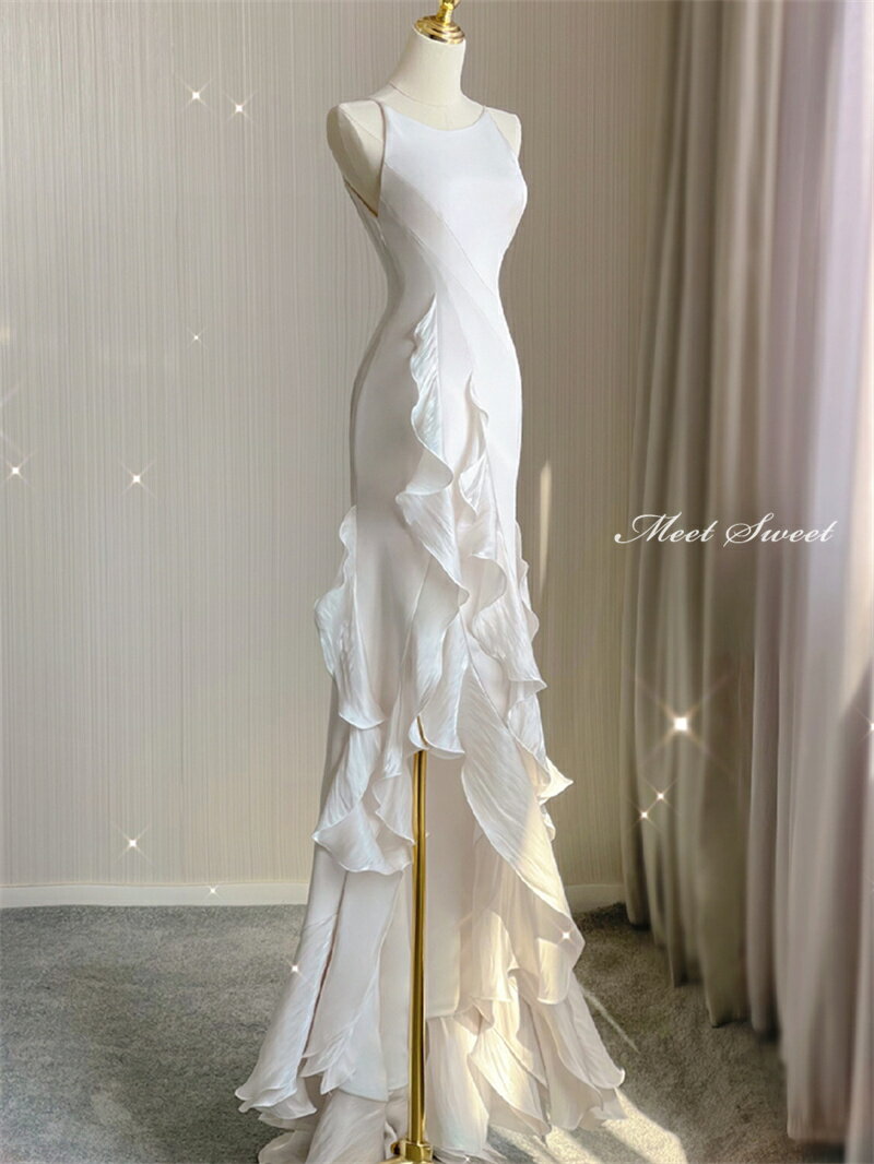 カラードレス ファスナー パーティードレス ウェディングドレス ロングドレス フリル 結婚式 二次会 発表会 演奏会 スレンダードレス オフホワイト ワインレッド 花嫁 ブライダル ウエディングドレス イブニングドレス ダンス 披露宴 マーメイドドレス フリル バックレス