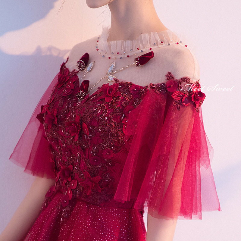 カラードレス 編み上げ マタニティドレス パーティードレス フォーマル ミディアムドレス ワインレッド 結婚式 二次会 披露宴 発表会 演奏会 赤 花嫁 ミニドレス ゲストドレス ウェディングドレス カクテルドレス ブライダル ウエディングドレス セレモニー ワンピース