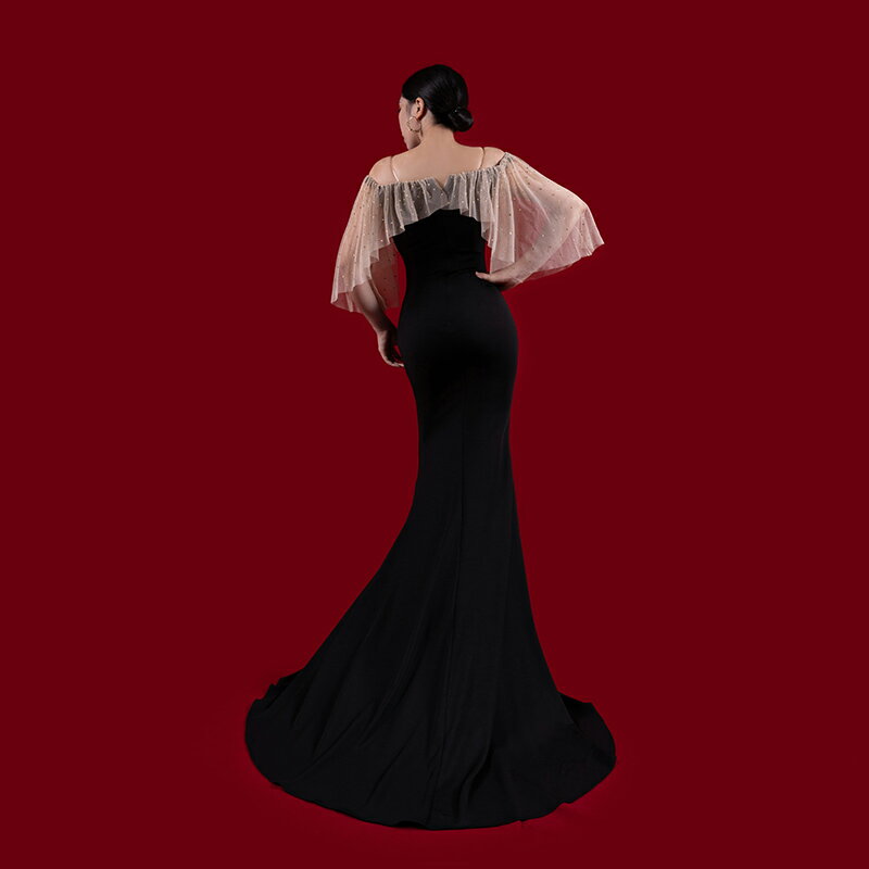 カラードレス ファスナー パーティードレス ブラック フリル フォーマルドレス ロングドレス マーメイドドレス 結婚式 二次会 発表会 花嫁 ウェディングドレス ゲストドレス ブライダル ウエディングドレス イブニングドレス 演奏会 披露宴 マーメイドラインドレス