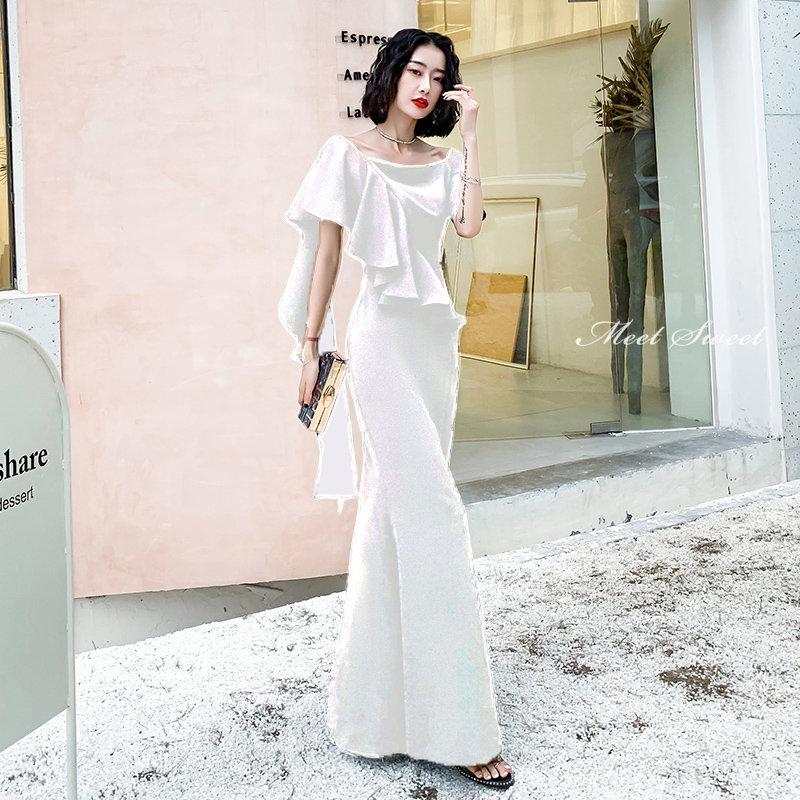 カラードレス ブラック ホワイト ワインレッド ファスナー パーティードレス フォーマル ロングドレス 結婚式 二次会 披露宴 発表会 演奏会 マーメイドドレス ゲストドレス ウエディングドレス 謝恩会 食事会 同窓会 カクテルドレス ブライダル 大人 大きいサイズ