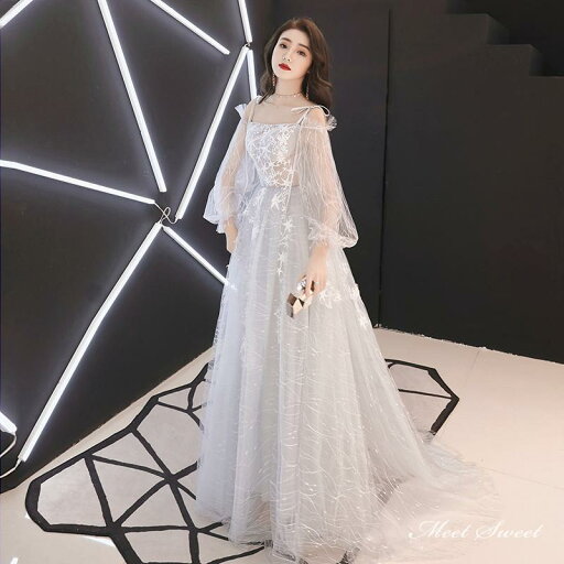 カラードレス ファスナー グレー シャンパン パーティードレス ロングドレス 長袖 結婚式 二次会 発表会 演奏会 ウェディングドレス ウエディングドレス 星柄 イブニングドレス コンサート コンクール カクテルドレス ブライダル 花嫁 披露宴 前撮り 大きいサイズ カラードレス ファスナー グレー シャンパン パーティードレス ロングドレス 長袖 結婚式 二次会 発表会 演奏会 ウェディングドレス ウエディングドレス 星柄 イブニングドレス コンサート コンクール カクテルドレス ブライダル 花嫁 披露宴 前撮り 大きいサイズ