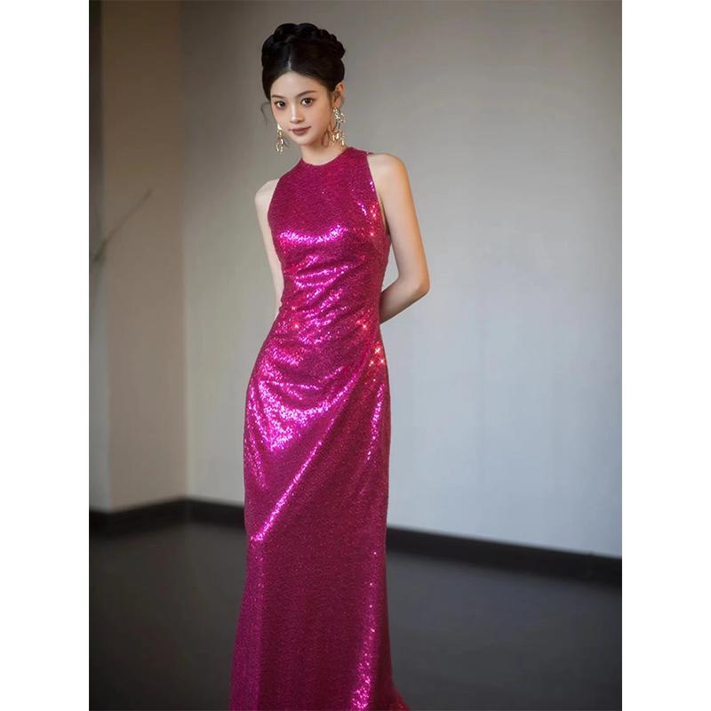 カラードレス パーティードレス スレンダードレス ローズピンク マゼンタ ロングドレス 結婚式 二次会 発表会 ウェディングドレス ウエディングドレス 前撮り ゲストドレス ウエディングドレス コンサート コンクール カクテルドレス ブライダル 花嫁 大きいサイズ