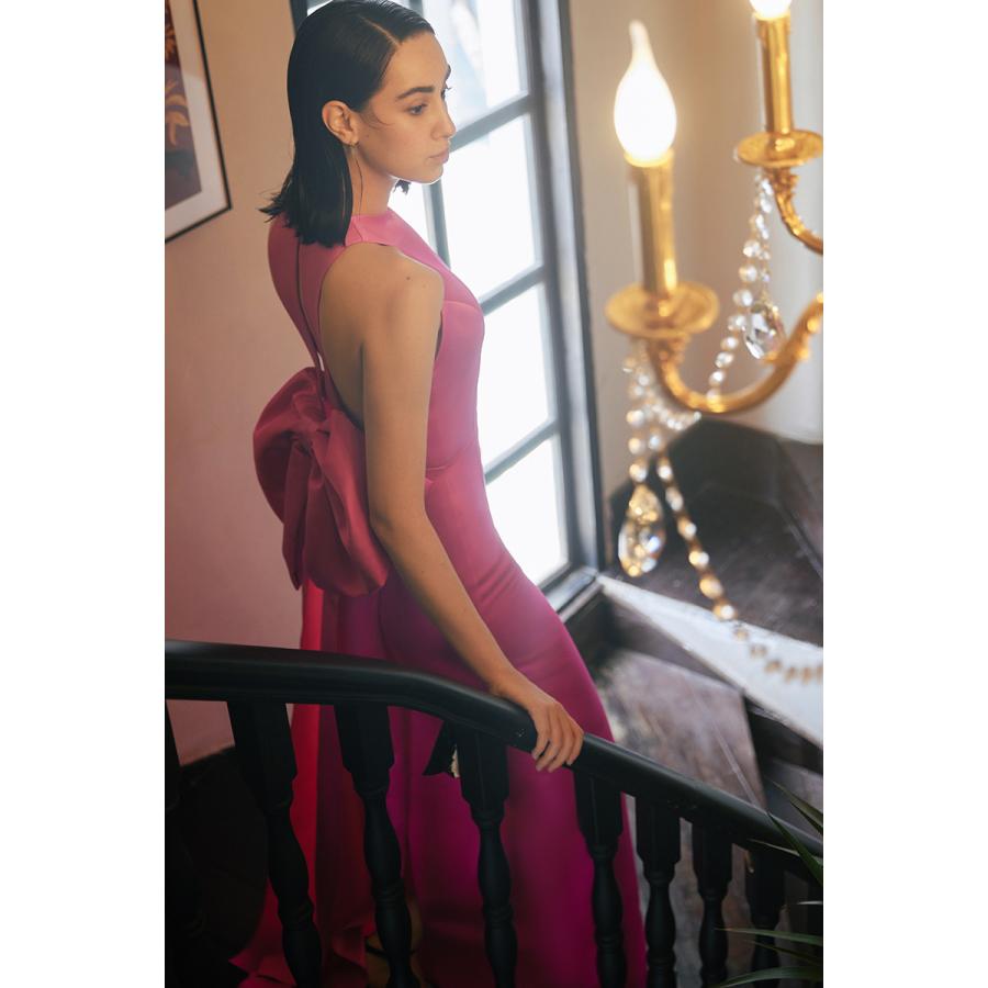 【マラソンP2倍×最大2000円クーポン 10/17 9:59まで】カラードレス パーティードレス スレンダードレス ローズピンク マゼンタ ロングドレス 結婚式 二次会 発表会 ウェディングドレス ウエディングドレス 前撮り ゲストドレス ウエディングドレス コンサート コンクール