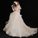 ウェディングドレス ウエディングドレス フリル トレーン 袖なし 二次会 結婚式 前撮り ブライダル ロングドレス 花嫁 プリンセスドレス プリンセスラインドレス 海外挙式 フォトウェディング オフホワイト wedding dress Aラインドレス 小さいサイズ 大きいサイズ