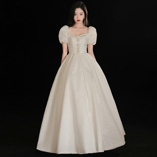 ウェディングドレス ウエディングドレス 二次会 オフホワイト 半袖 パフスリーブ 結婚式 披露宴 前撮り 後撮り ブライダル ロングドレス 花嫁 Aラインドレス 海外挙式 フォトウェディング 編み上げ wedding dress 小さいサイズ 大きいサイズ ミートスウィート ウェディングドレス ウエディングドレス 二次会 オフホワイト 半袖 パフスリーブ 結婚式 披露宴 前撮り 後撮り ブライダル ロングドレス 花嫁 Aラインドレス 海外挙式 フォトウェディング 編み上げ wedding dress 小さいサイズ 大きいサイズ ミートスウィート