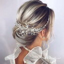 ウェディングヘッドドレス ビジュー ヘアバンド バックカチューシャ 小枝 花冠 結婚式 髪飾り 前撮り 二次会 発表会 演奏会 ブライダル パーティー 花嫁小物 披露宴 2次会 ウエディングヘアアクセサリー ヘアアレンジ ヘッドアクセ 海外挙式 後撮り 撮影 シルバー