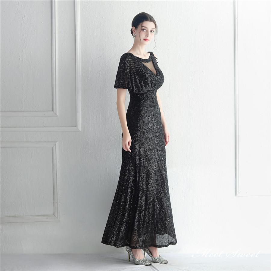 カラードレス スレンダードレス パーティードレス アシンメトリー 半袖 ビーズ ウェディングドレス ウエディングドレス 結婚式 二次会 発表会 スパンコール フォーマルドレス 小さいサイズ 大きいサイズ ブラック ネイビー ワインレッド グリーン ゴールド シルバー ピンク