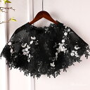 【マラソンP2倍×最大2000円クーポン 10/17 9:59まで】ウエディングショール ウェディングケープ ウェディングショール ブラック 花柄 ショール ケープ ブライダル 結婚式 二次会 披露宴 花嫁 肩掛け 春夏 ウエディングケープ ウェディングボレロ ウエディングボレロ