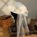 ウェディングハット 帽子 フラワー サテン カンカン帽 オフホワイト ウエディングハット カクテル帽 結婚式 二次会 花嫁 前撮り ブライダル パーティー カクテルハット 和装 イベント 発表会 演奏会 披露宴 写真撮影 ヘッドドレス 花嫁小物 礼装帽子 ドレスハット