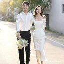 ウェディングドレス ウエディングドレス 半袖 スクエアネック スレンダードレス ワンピース 白 二次会 結婚式 前撮り ブライダル 花嫁 ミモレドレス 海外挙式 オフホワイト パーティードレス フォトウェディング 小さいサイズ 大きいサイズ wedding dress